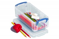 REALLY USEFUL BOX Kunststoffbox 0,9lt, 68501800, transparent