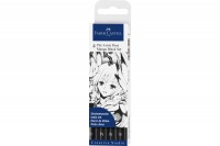 FABER-CASTELL Pitt Artist Pen Manga noir 4 pcs., 267121