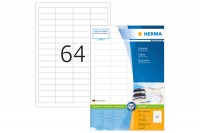 HERMA Etiketten Premium 48,3×16,9mm, 4607, weiss 2800 Stück