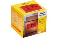 AVERY ZWECKFORM Warnetiketten 100x50mm neonrot 200 Stück, 7214