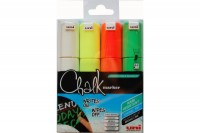 UNI-BALL Chalk Marker 8mm, PWE8M.4C., 4 Farben, Etui