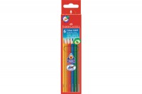 FABER-CASTELL Farbstifte Colour GRIP, 112406, 6 Farben