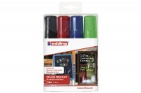 EDDING Windowmarker 4090 4-15mm 4 couleurs ass., basic noir, rouge, bleu, vert, 4090 E-4