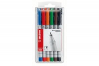 STABILO OHP Pen non-perm. 0,4mm 6 pcs., étui, 851/6