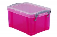 REALLY USEFUL BOX Kunststoffbox 0,7lt, 68501718, transparent pink