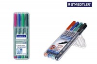 STAEDTLER Lumocolor non-perm. 1/2,5mm, 312 WP4, 4 Farben ass.