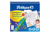 PELIKAN Malblock Combino 15x15cm 15 Blatt Tier-Motive, 811231