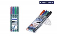 STAEDTLER Lumocolor permanent 1mm(M), 317 WP4, 4 Farben ass.