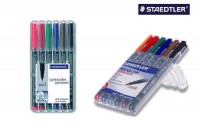 STAEDTLER Lumocolor permanent 1/2,5mm(B), 314 WP6, 6 Farben ass.