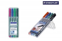 STAEDTLER Lumocolor non-perm. 0,6mm(F), 316 WP4, 4 Farben ass.