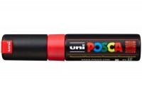 UNI-BALL Posca Marker 8mm fluo rot, Keilspitze, PC-8K