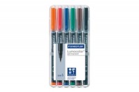 STAEDTLER Lumocolor permanent S 0.4mm, 313-WP6, 6 Farben assortiert