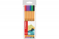 STABILO Stylos fibre point 88 0.4mm 6 couleurs ass., 88/6