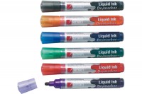 NOBO Liquid Ink Marker Blister, 1901419, 6 Farben